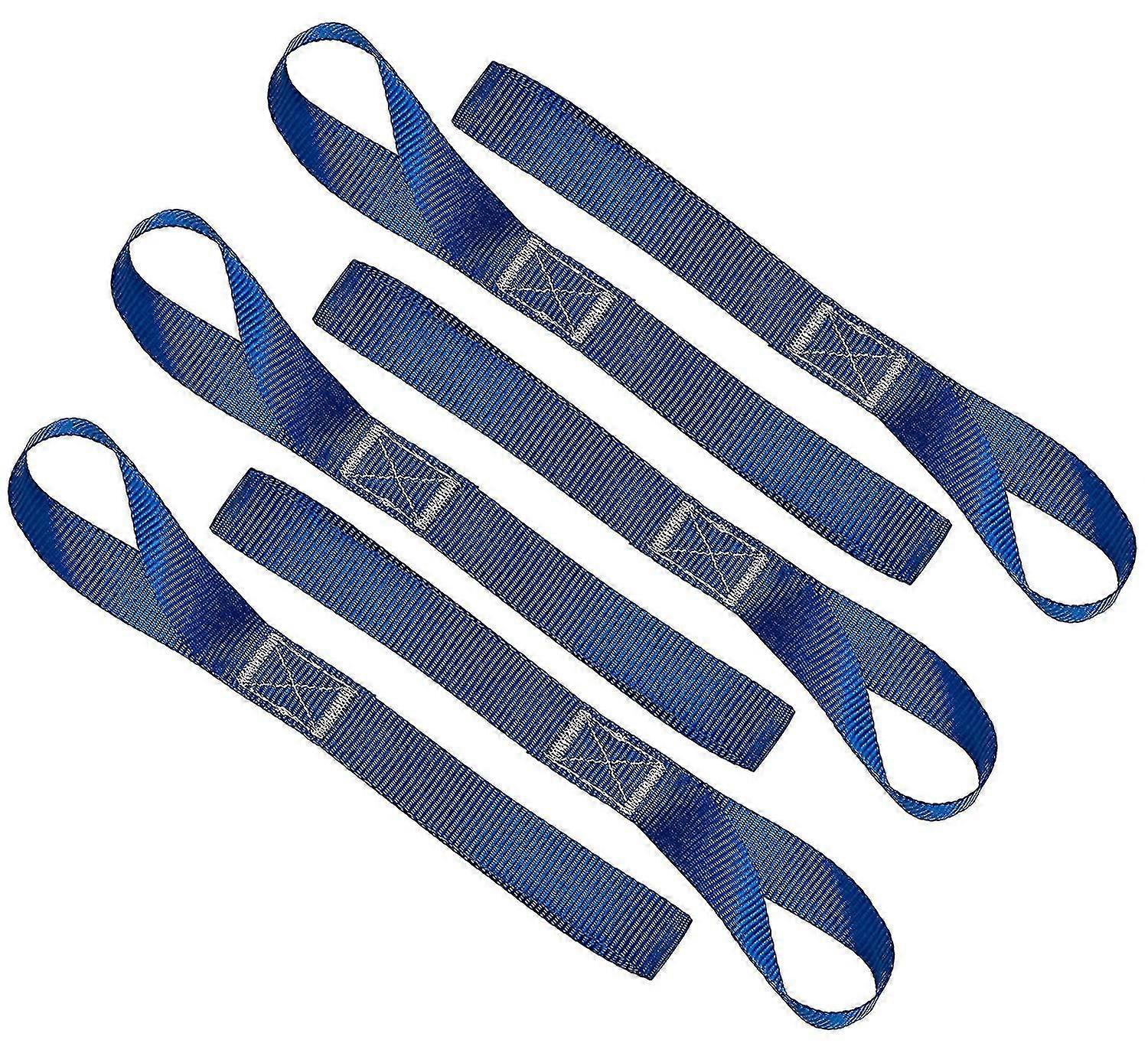 Soft Loop Tie Down Straps - 1,500 Load Capacity- 6 Pack - Loops For Dirt Bikes,blue
