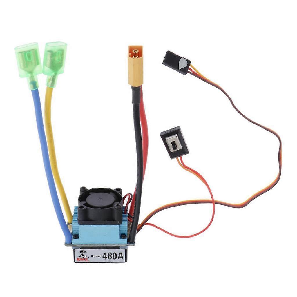 480A 2-4S Brushed Speed Controller ESC Regler For 540 550 775 Motor Boat- T Plug