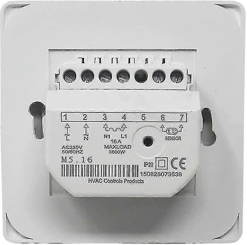 Electric Underfloor Heating Controller - Manual Thermostat 220v 16a With Floor Sensor Probe1pc[jkw]