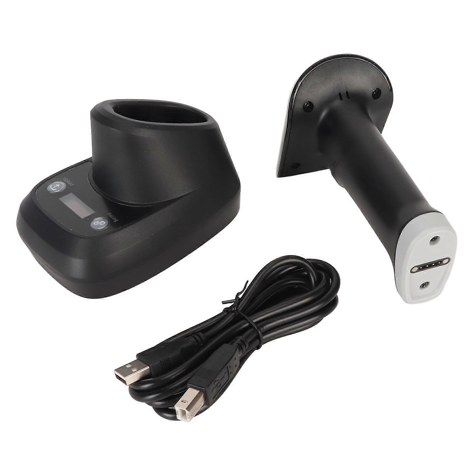 Handheld Barcode Scanner 3 Modes 2.4GHz OLED Display Vibration Feedback Cordless Barcode Reader Shop Store Market