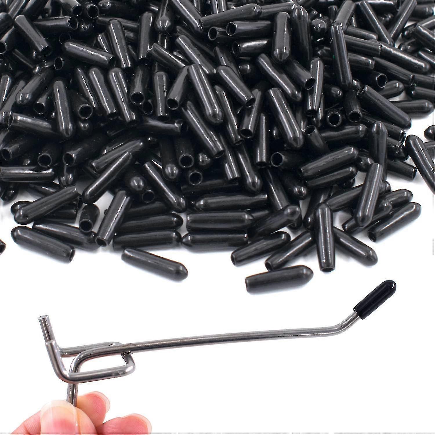 Pegboard Hooks Protector - Round Rubber End Caps (500pcs)