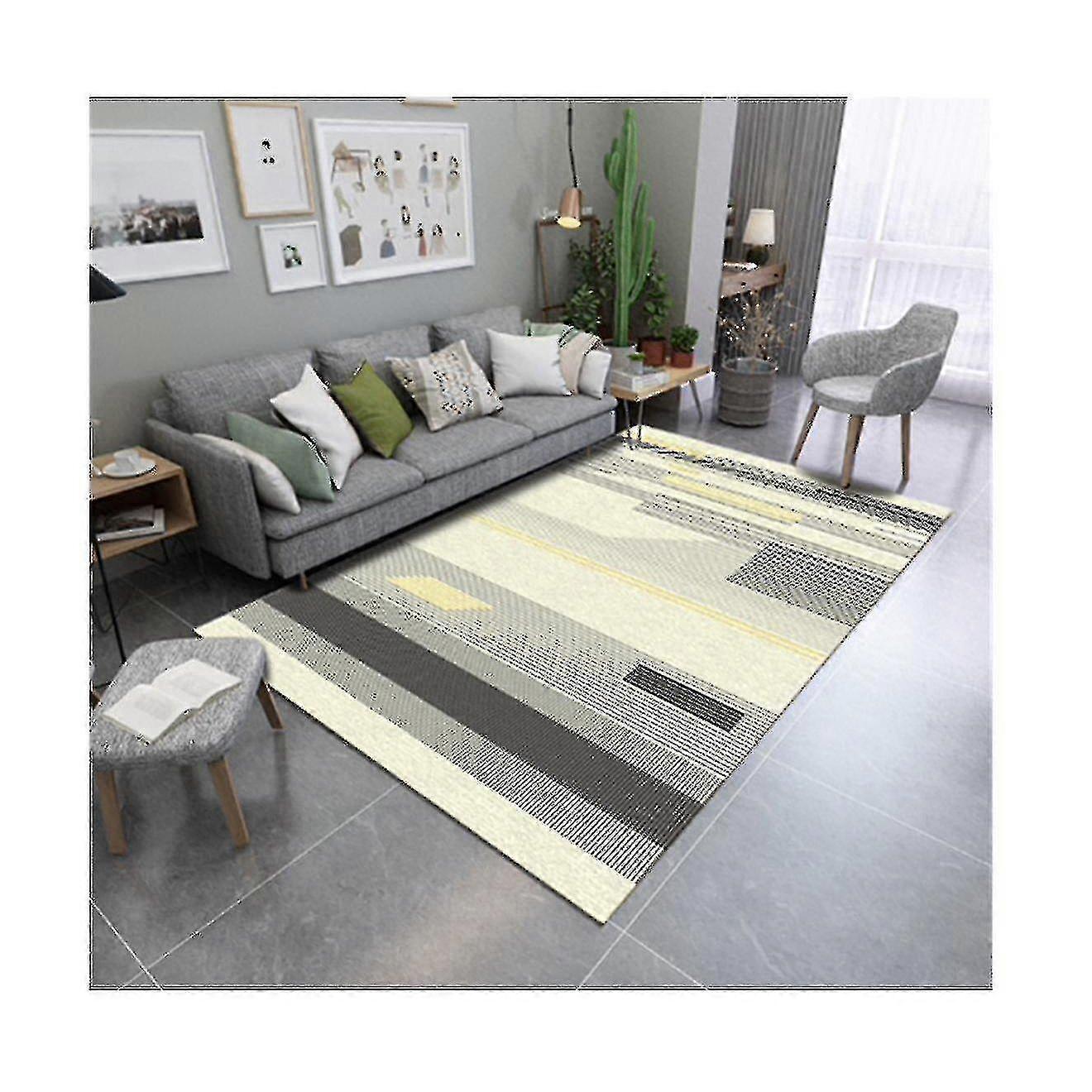 Modern Geometric Rectangular Carpet Sofa Mat Coffee Table Blanket - Bk09 80x160cm
