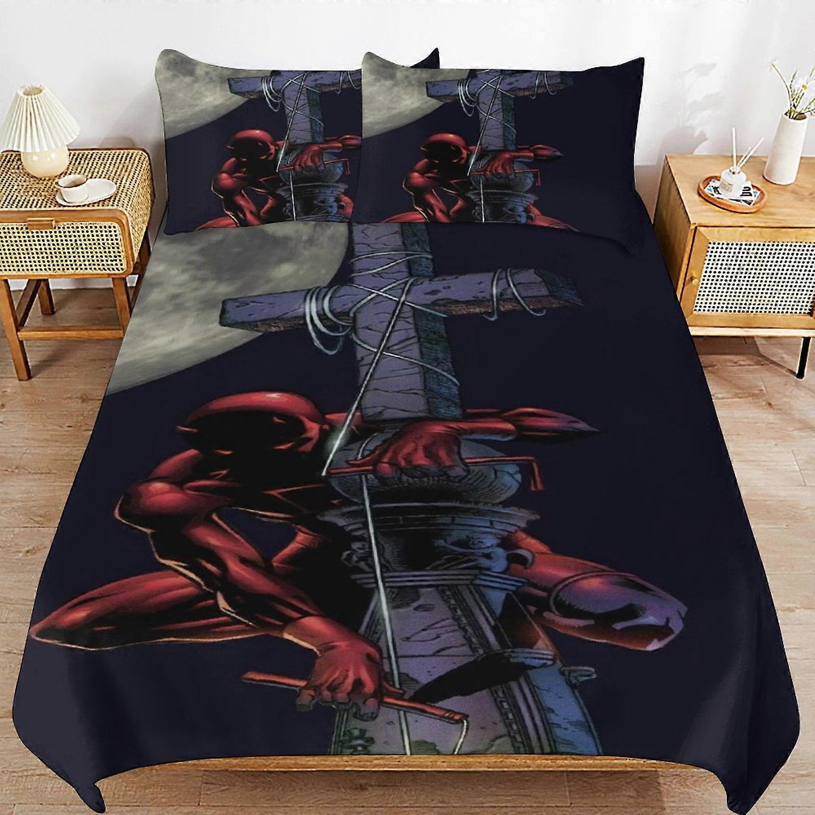 Bäddset NK504 Daredevil Sängkläder Ultra Mjuk Hudvänlig Påslakan 3 Delad, Söt Täcke Täcke Bäddset PC504