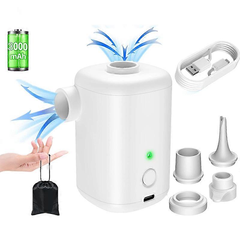 Electric Air Pump Portable Wireless Air Compressor Inflator/Deflator Pumps for Inflatable Cushions Air Beds Boat Swimming Ring