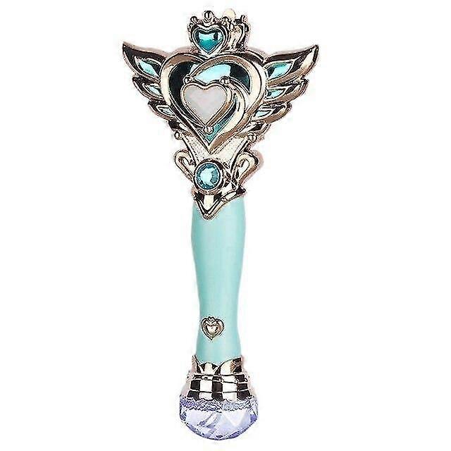 YYH-Magic Wand Bubble Gun Blower Toys Electric Automatic Blowing Bubbles Machine With LightBlue