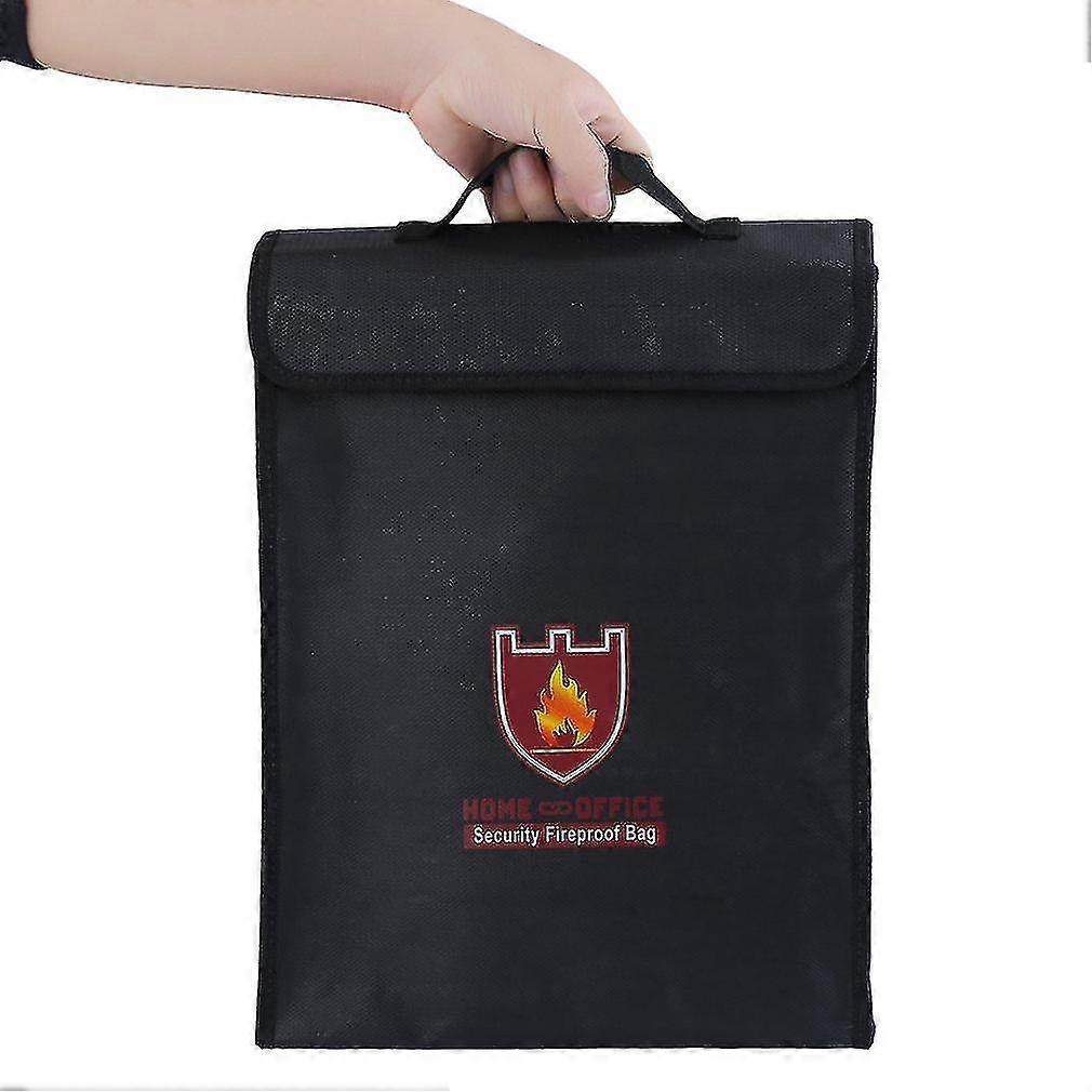 38cmx30.5cmx6.5cm Security Fireproof Bag Home&office Double Sided Handbag