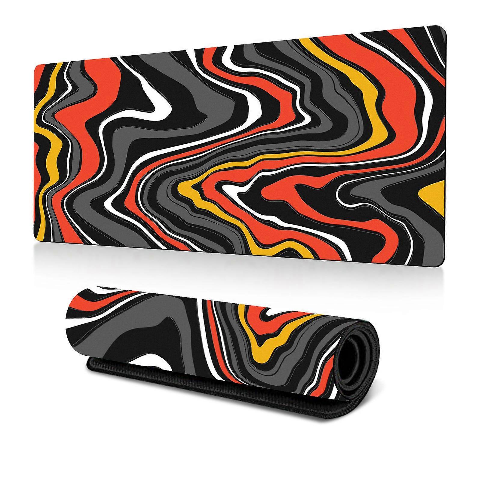 Tappetino per mouse da gioco grande XXL (topografico nero, stile 1)