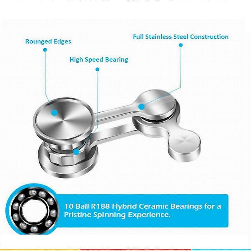 304 rustfrit stål Kaotisk pendul Fingerspidsgyro Dobbelt pendul rustfrit stål Edc voksen dekompressionslegetøj Manuel rotator