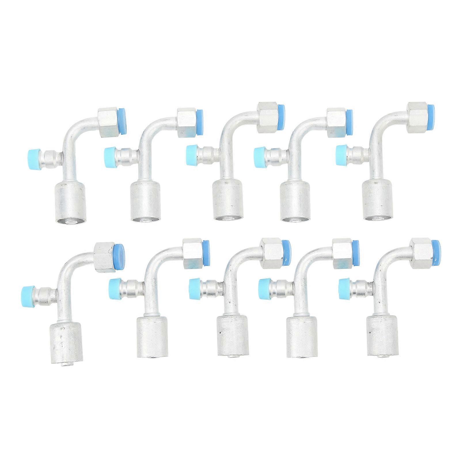 מחבר צינור AC לרכב 10pcs התאמה אוניברסלית אלומיניום למכוניות משאיות כלי רכב הנדסיים שינוי מיזוג אוויר 10.5 מ"מ/0.41 אינץ' 11.5 מ"מ/0.45 אינץ'