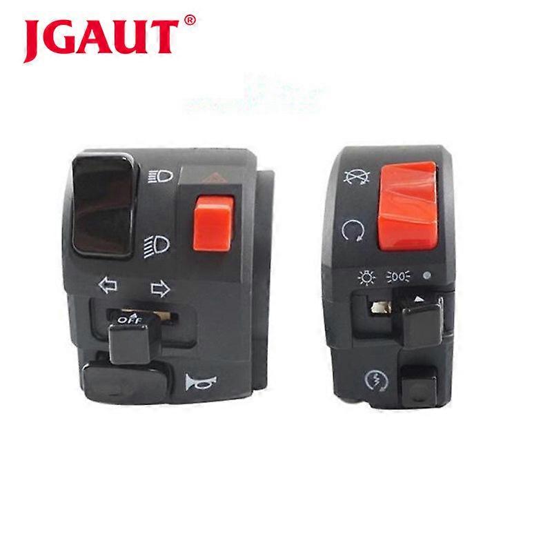 JGAUT Motorcycle Switches 22mm Motorbike Horn Button Turn Signal Electric Fog Lamp Light Start Handlebar Controller