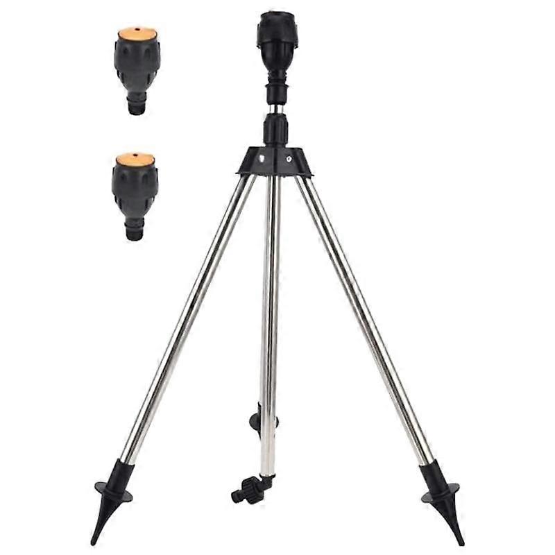 Telescopic Automatic Rotating Sprinkler Tripod Irrigation Artifact with One Sprinkler and Two Nozzles