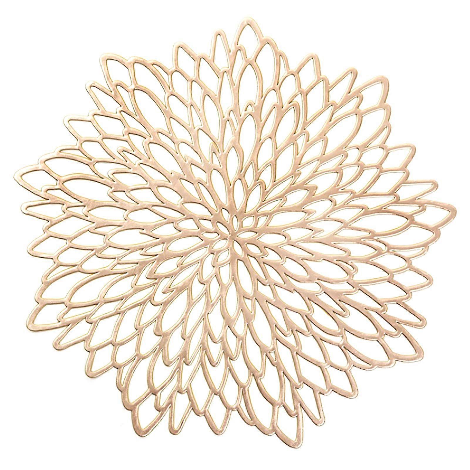 Leaf Place Mats, 4Pcs PVC Vinyl Washable Dining Table Coffee Mats Heat-resistant Table Mats
