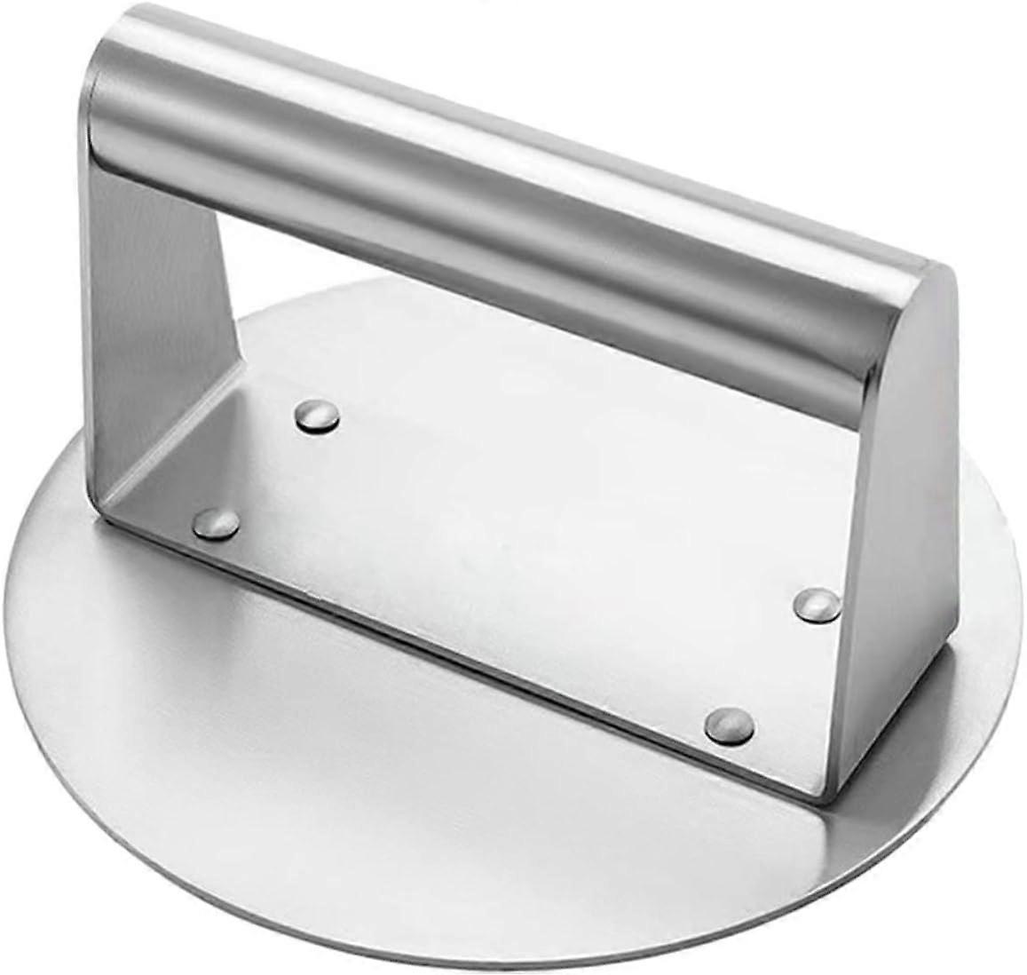 Cheese Sandwich Burger Press Round Griddle Griddle Burger Shaper Meat Press Burger Press BBQ Tool Silver Stainless Steel Metal Round Steak