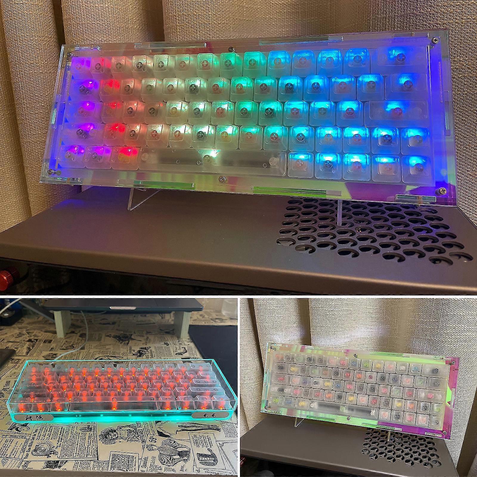 104keys Abs Backlit Keycaps Transparent Cover Suit For Rgb Mechanical Keyboard