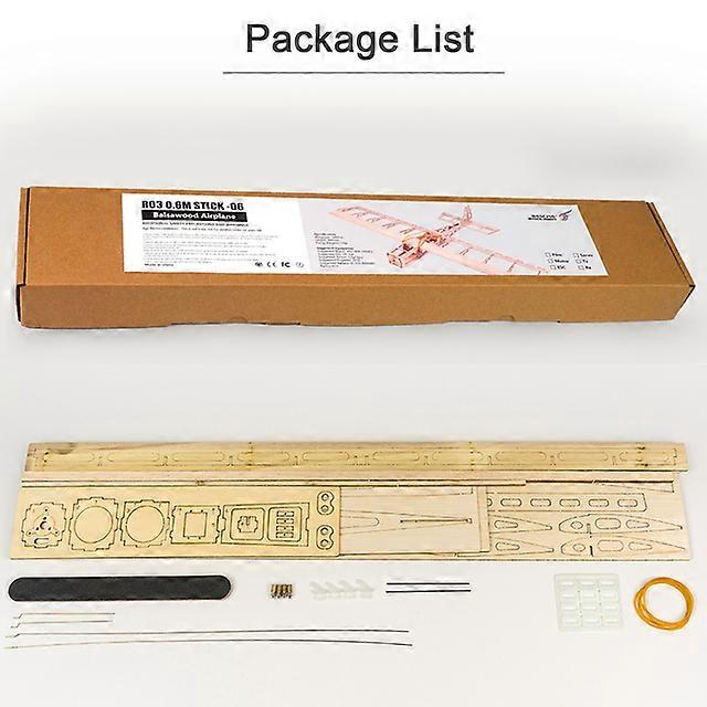 Dancing Wings Hobby R03 STICK-06 Remote Control Aircraft 580mm Wingspan Balsa Wood DIY Electric Aircraft RC Flying Toy PNP Version Unassembled
