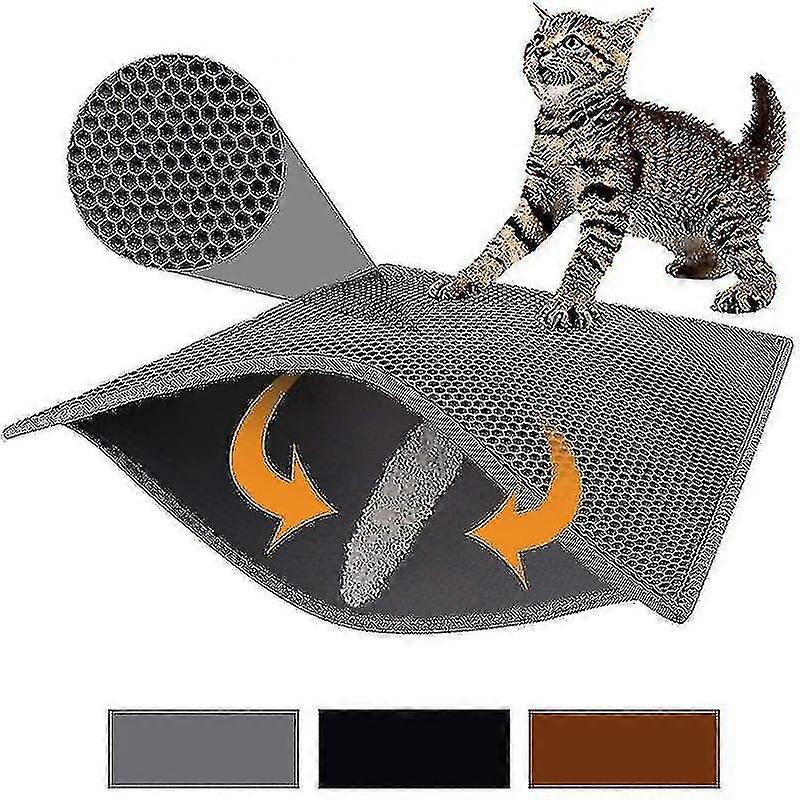 2 Layers Cat Litter Mat Pad Foam Trapper Pet Cushion Pet Supplies