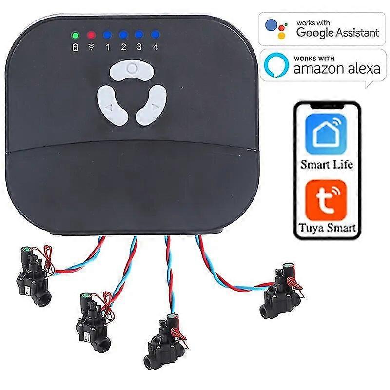 Excellent 4 Zonewifi Automatic Smart Home Programmable Drip Garden Watering Irrigation Timer System Controller Programmer Valve Greenhouse