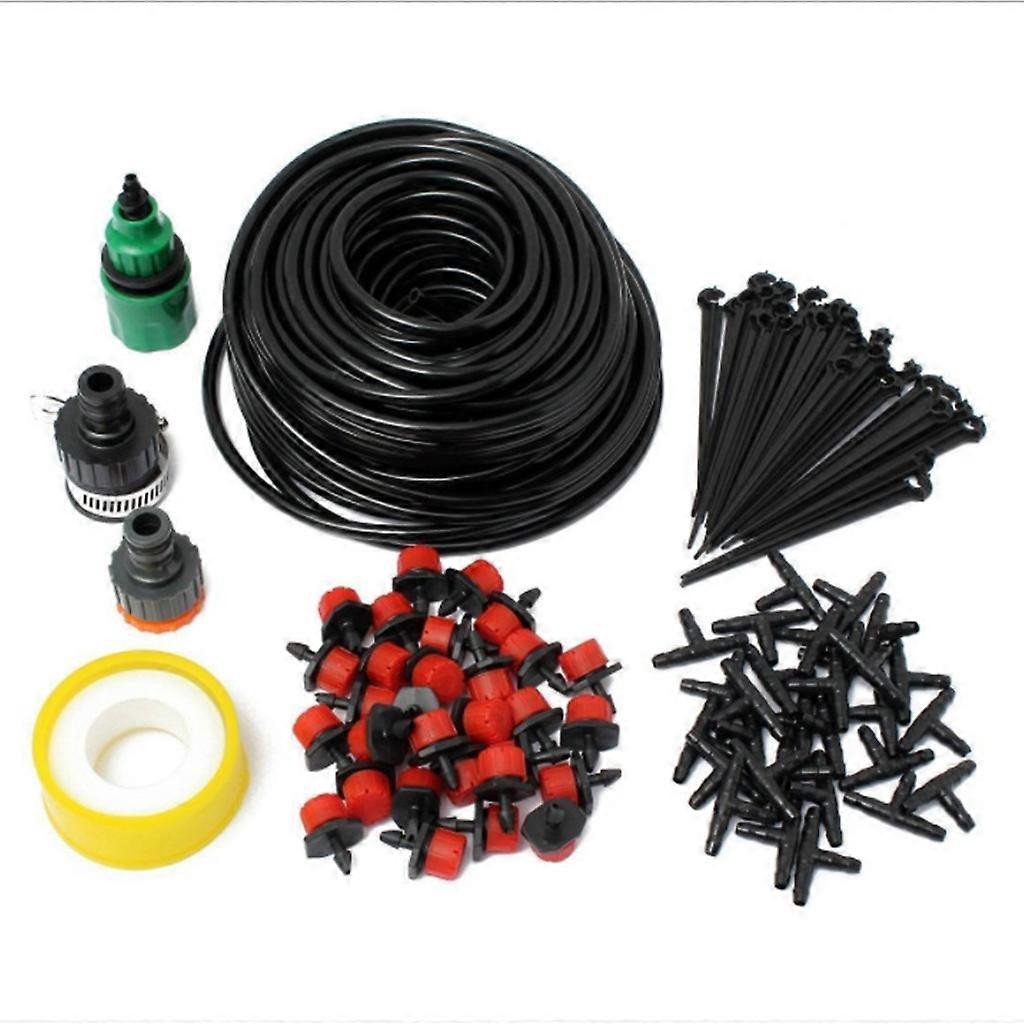 25m/82.02ft DIY Auto Irrigation System Set for Patio Lan Vegetable Garden