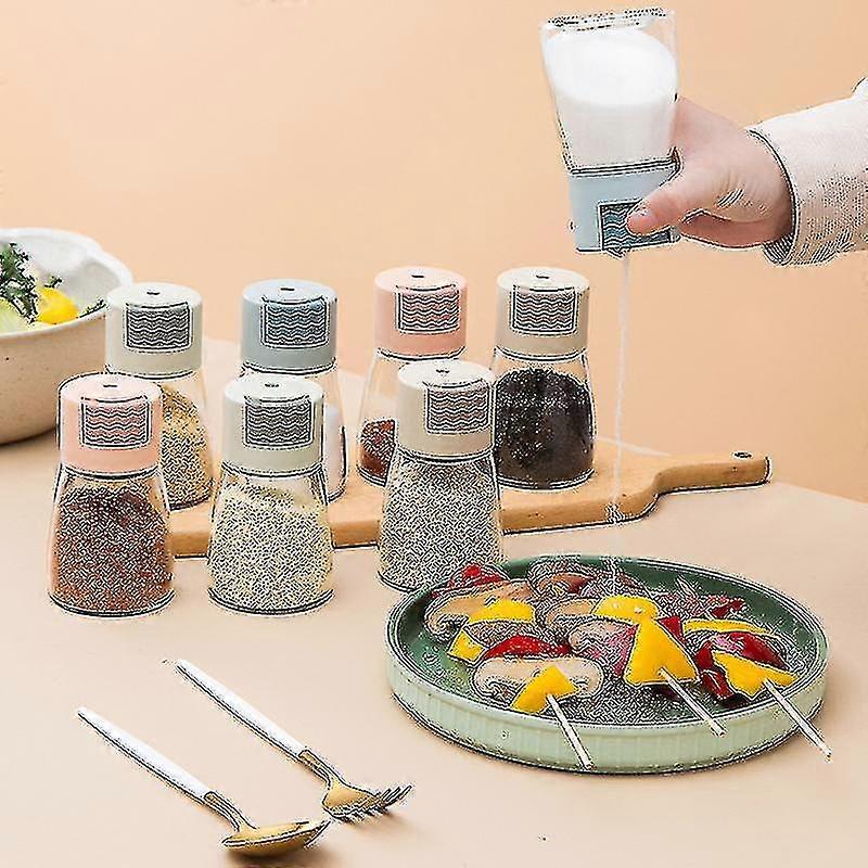 0,5 g Dosering Saltkar Push Type Saltdispenser Salttank Sockerflaska Krydda Peppar Saltkar Kryddburk Krydda Flaska-MXBC