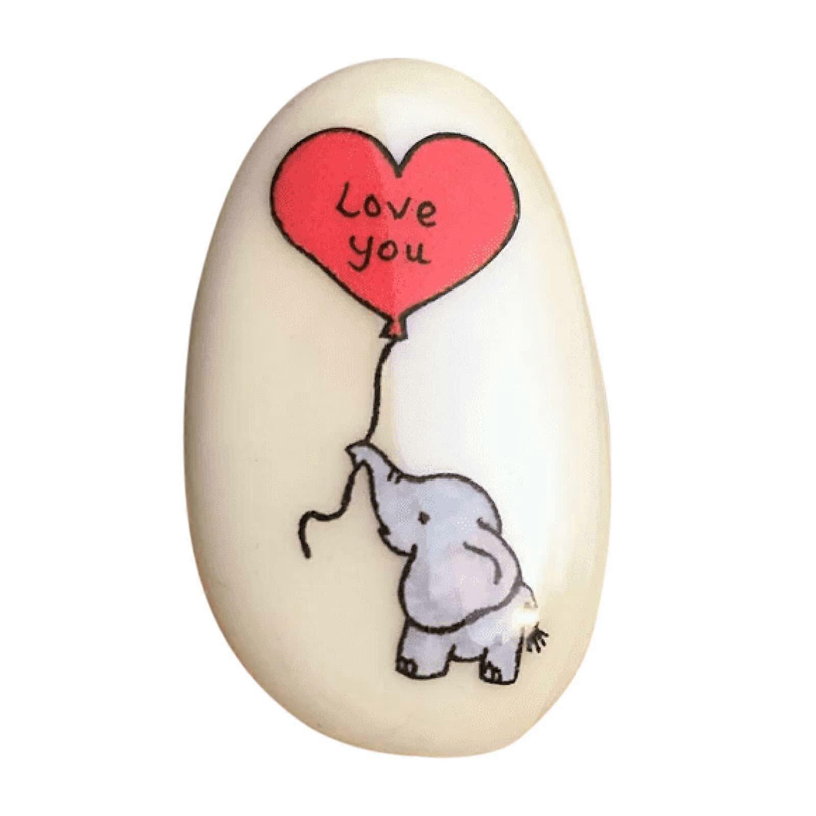 1PC Liebe dich Elefantenstein für Muttertag Vatertag Geburtstagsgeschenk, Glücksbringer