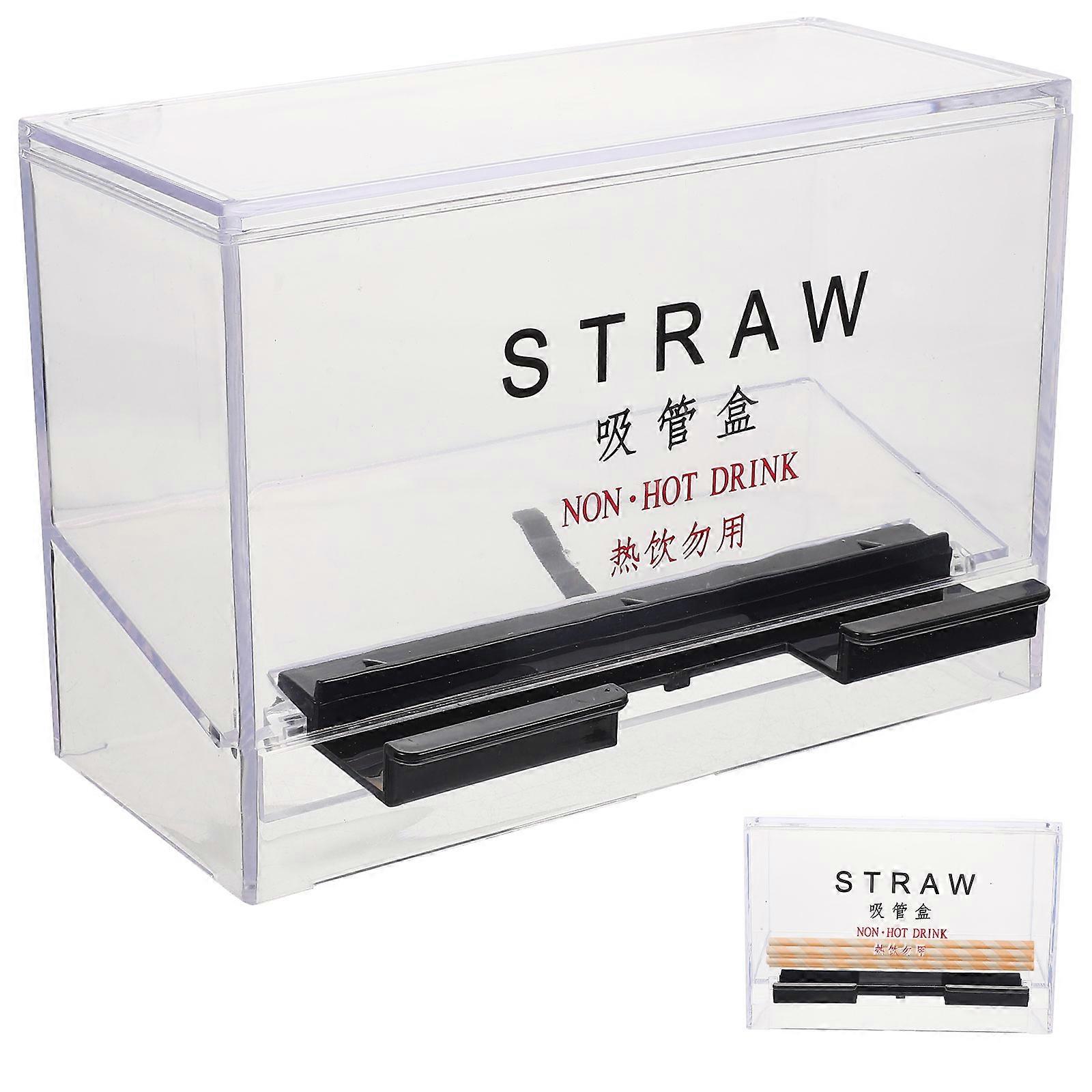 Utensilienhalter Deckel Strohhalmspender Theke Strohhalmspender Box Strohhalmspender Kaffeespender Rührstäbchen Cocktailrührer