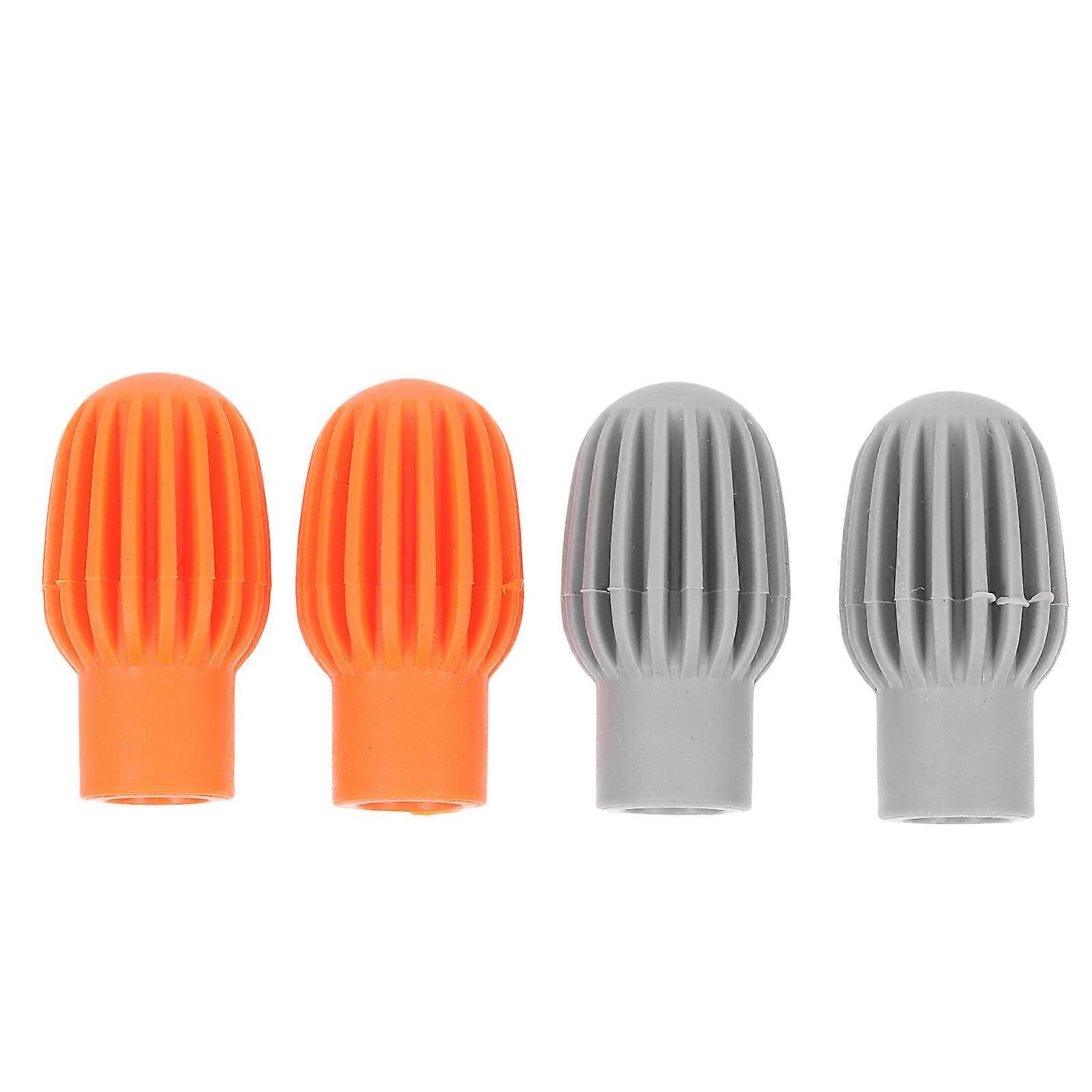 4Pcs Mute Drumstick Head Covers Drumstick Practice Tips Drum Stick Protectors