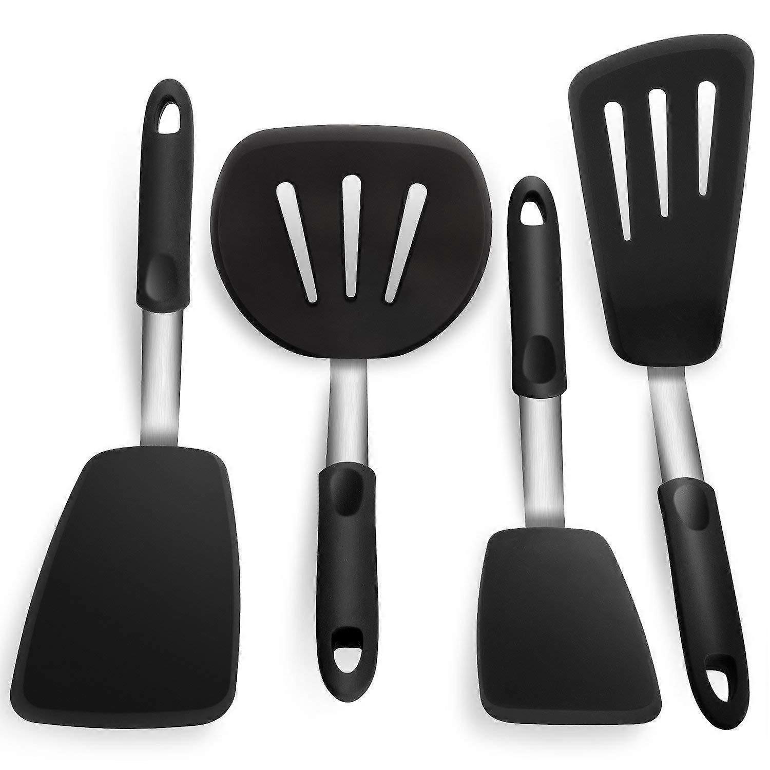4pcs Elastic Silicone Set Spatula High Temperature Resistant Spatula Cooking Kitchenware