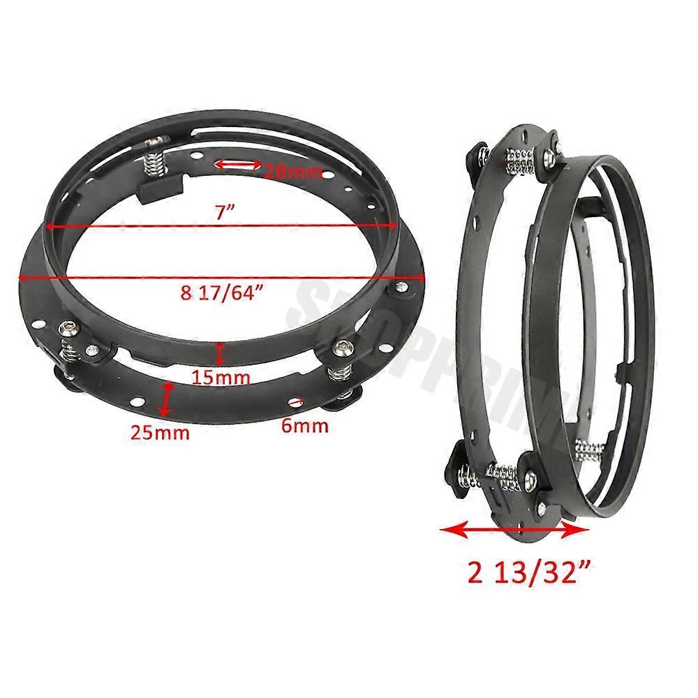 Pair Of Black Steel Mounting Brackets For 7-Inch LED Headlights – Fits Jeep Wrangler JK & Harley Davidson