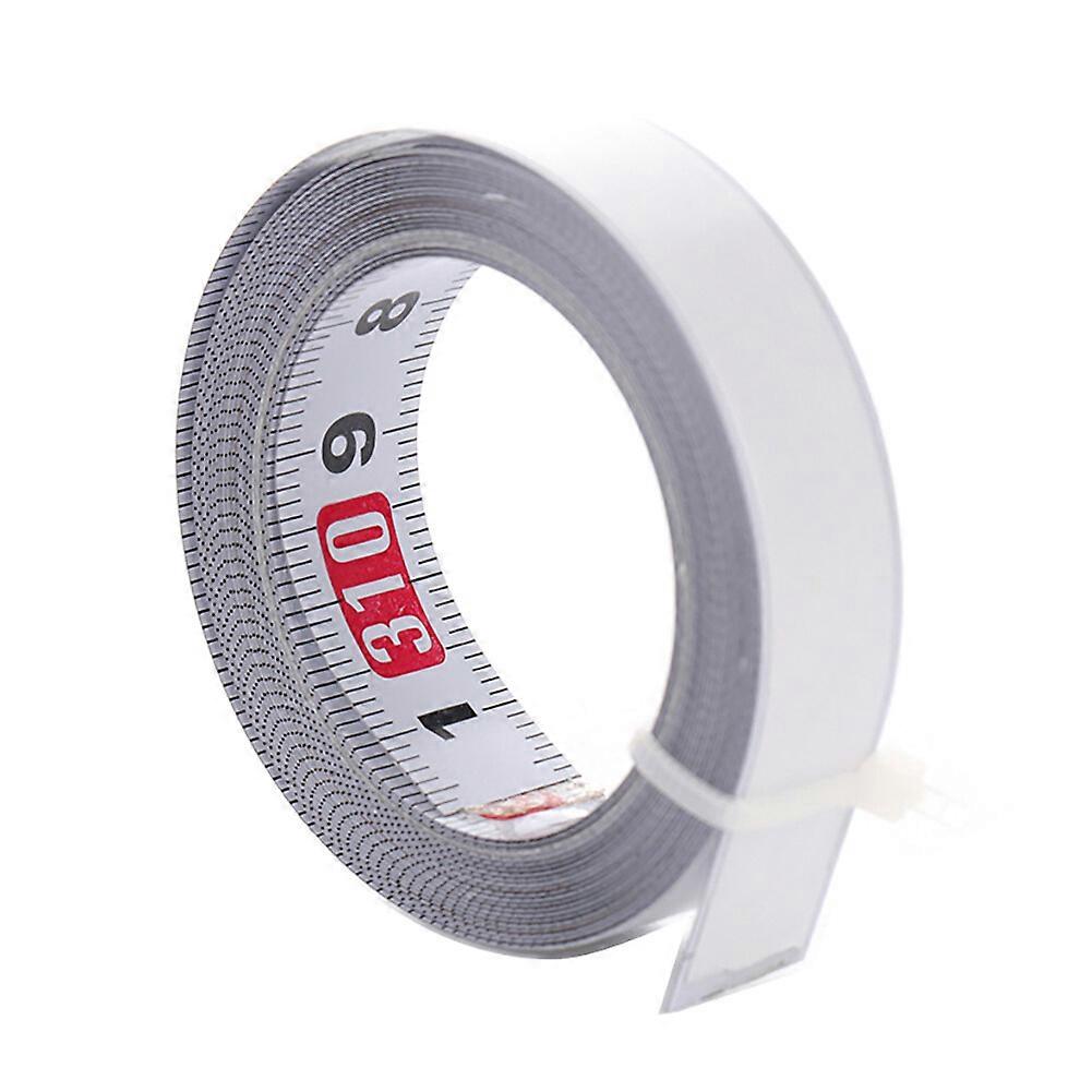 2023 NewSelf-Adhesive Steel Miter Strip for T-Track Router Table Saw, Metric Ruler with Clear Scale for Woodworking Tool