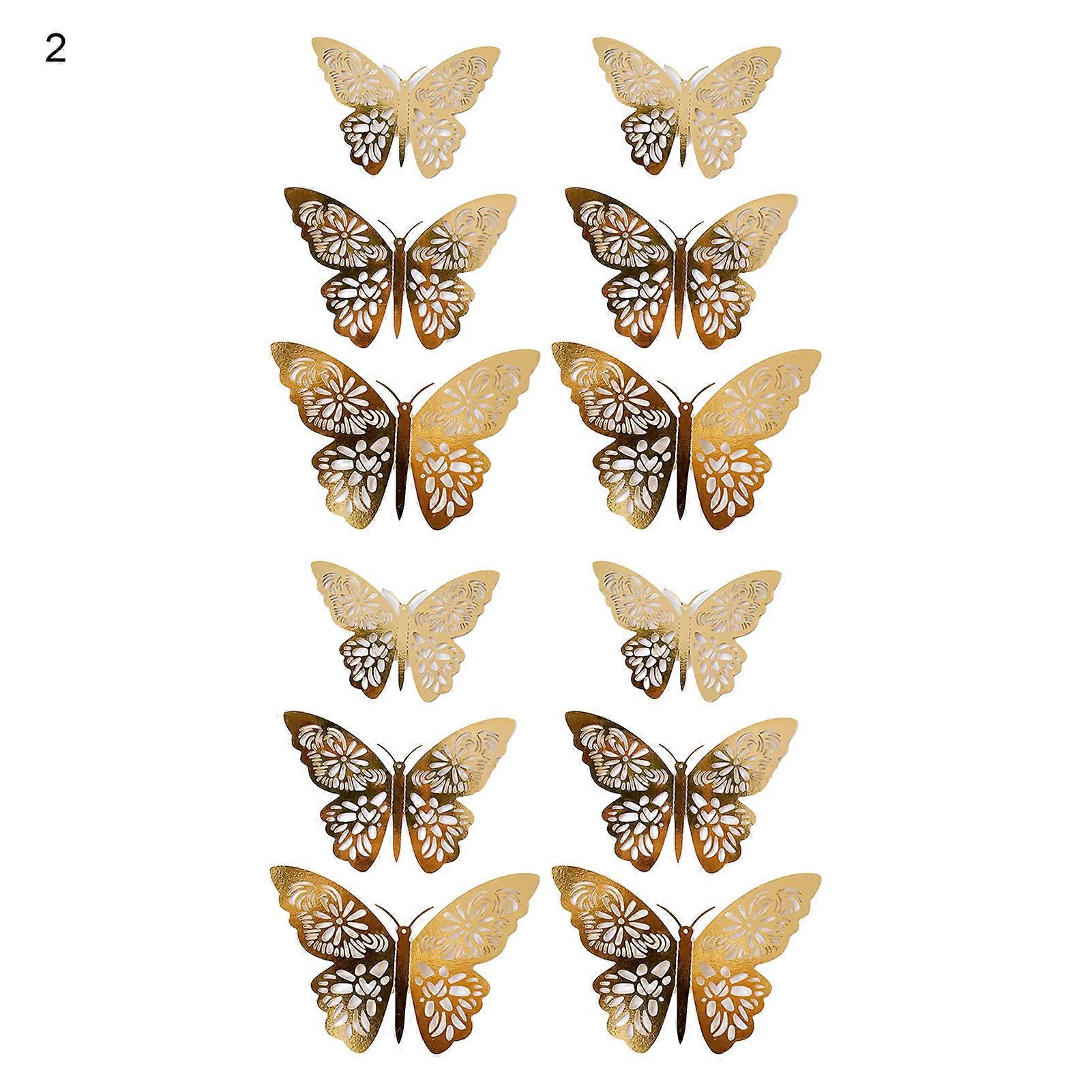 1 Set Creative Butterfly Shape Cake Topper Elegant Festive Touch Fabric Pastry Topper for Home