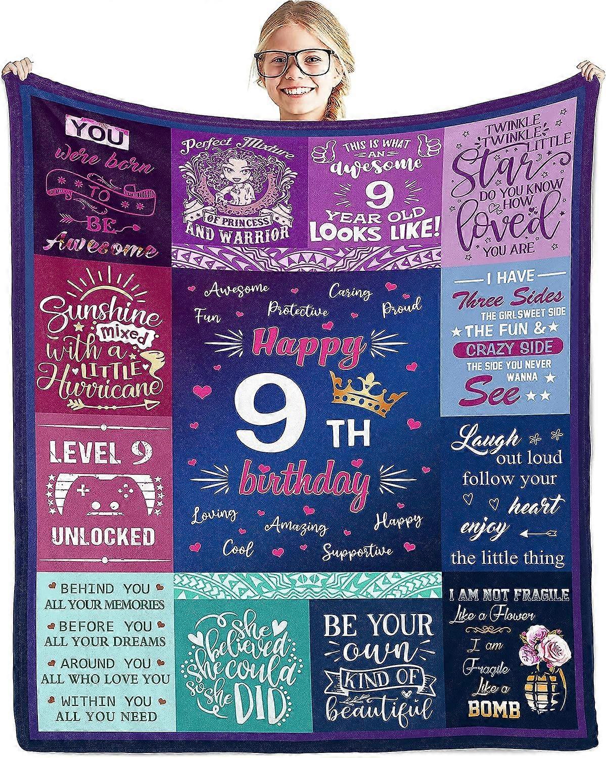 10 Year Old Girl Birthday Gifts, 10th Birthday Gifts for Girls Throw  Blanket 60