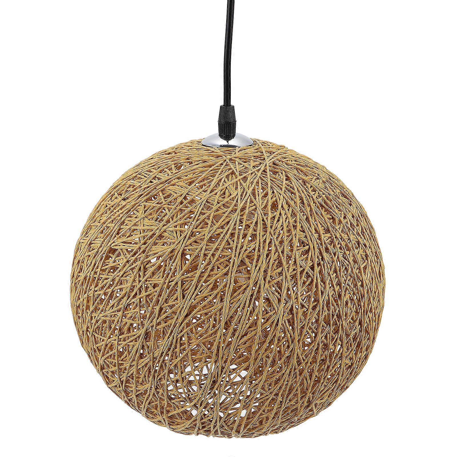 1pc Rattan Art Chandelier Cover Restaurant Ceiling Light Cover (Without Bulb)