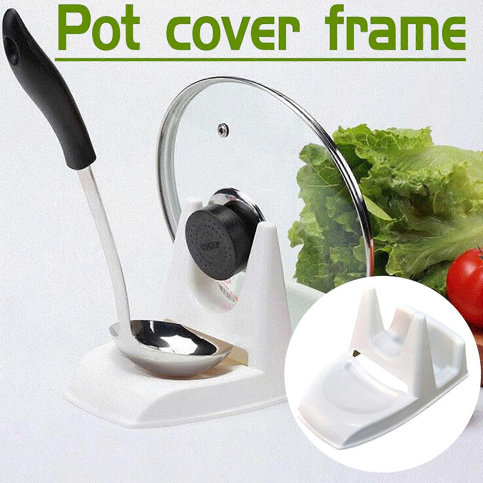 Spoon Pot Lid Shelf Cooking Storage Kitchen Decor Tool Stand Holder