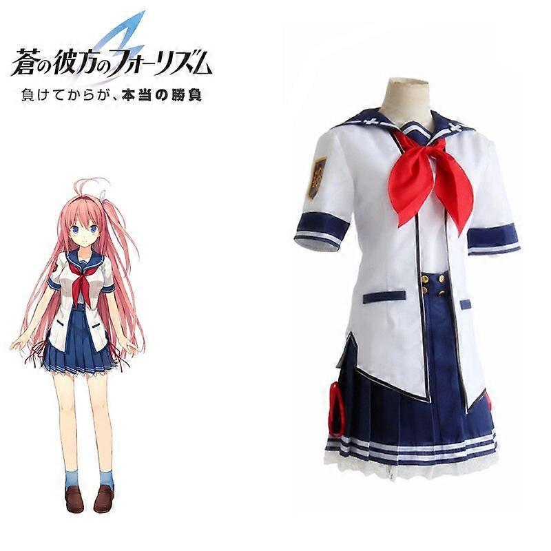 Asuka Kurashina Costume Aokana Four Rhythm Across the Blue School Uniforms Set Beyond The Sky Into The Firmament Cosplay