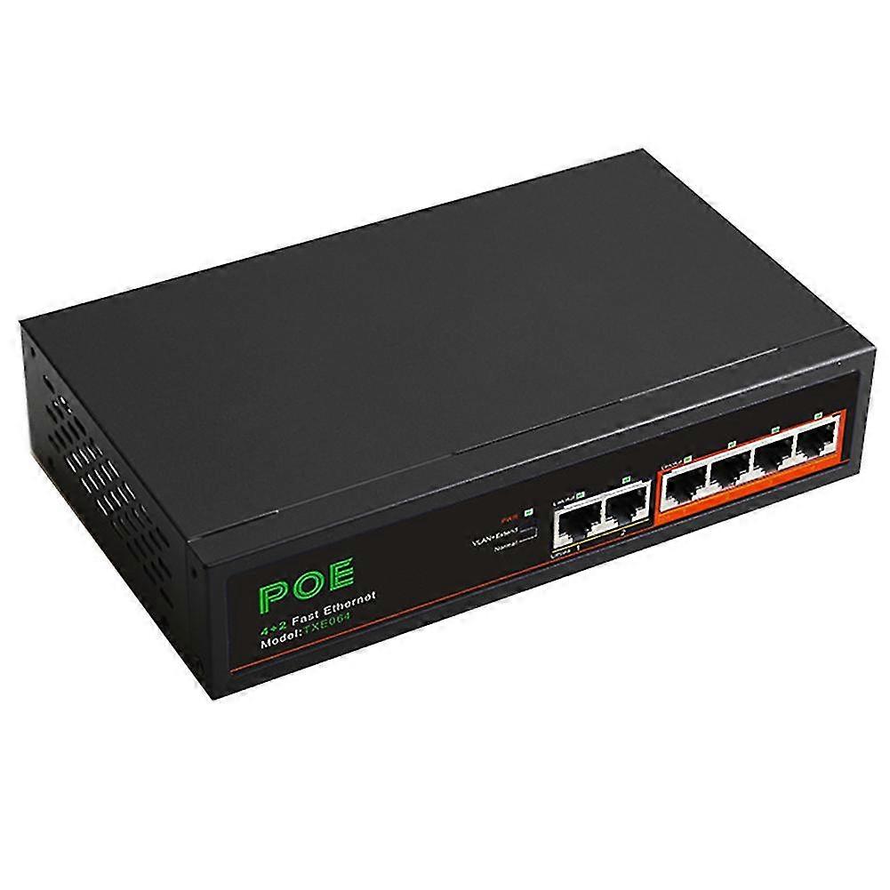 6 Port 100mbps S Splitter With Vlan Funct For Surveil Cameras Us Plug