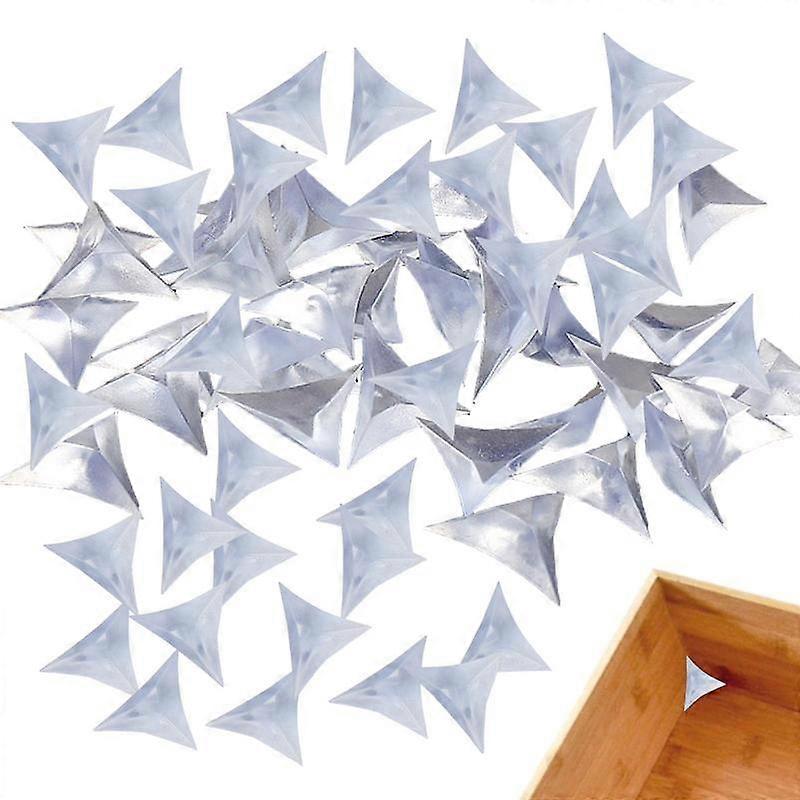 100pcs Clear Dustproof Corner Protector Protective Edge Triangles Soft PP Portable Triangle Stair Dust Corners Brackets