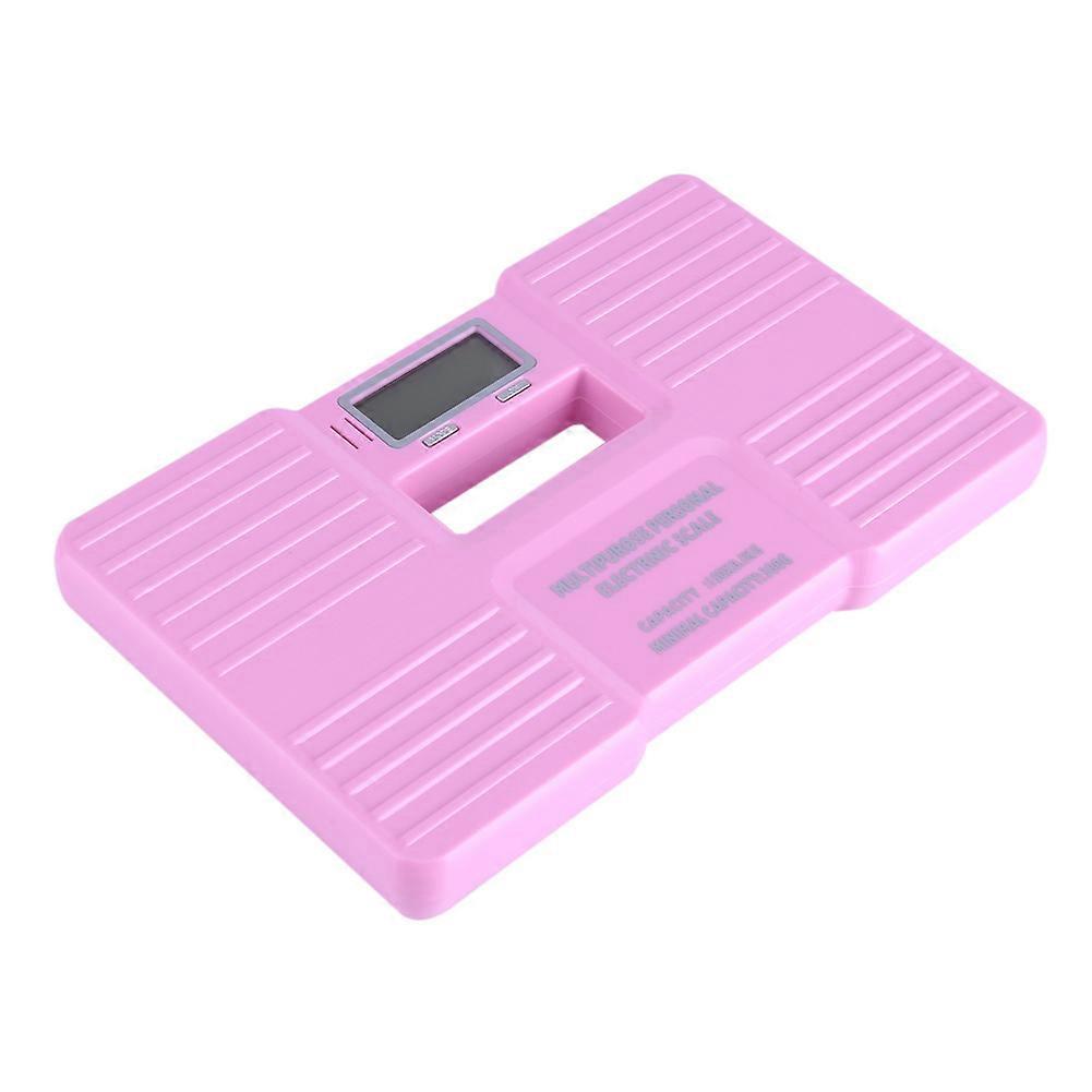LCD Digital Electronic Personal On/Tare Function Low Battery Alarm Body Weight Scale Pink