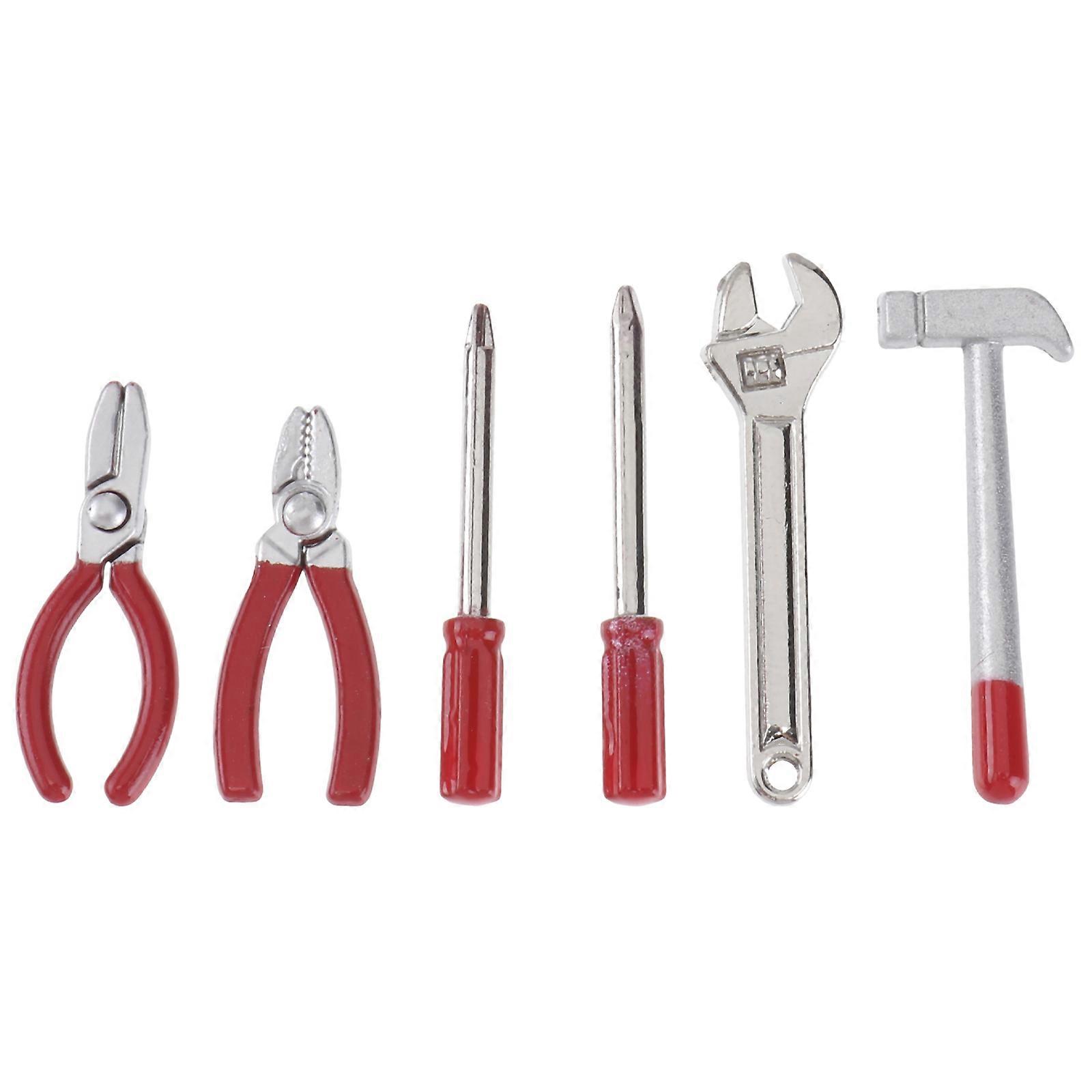 1 Set Mini Household Repairing Tool Desktop Decor Miniature Hammer Mini Wrench