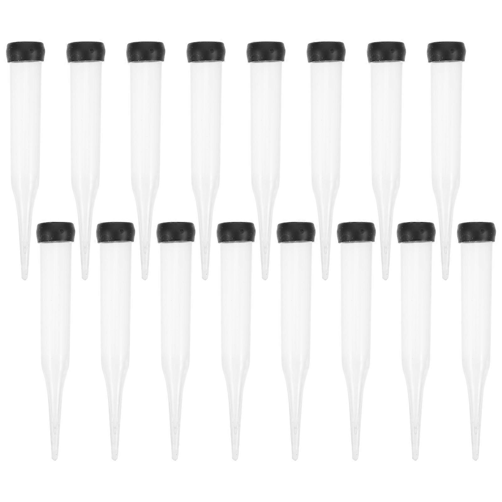 GLOBLELAND 50PCS Stem Water Tubes For Flowers With Caps Floral Water
