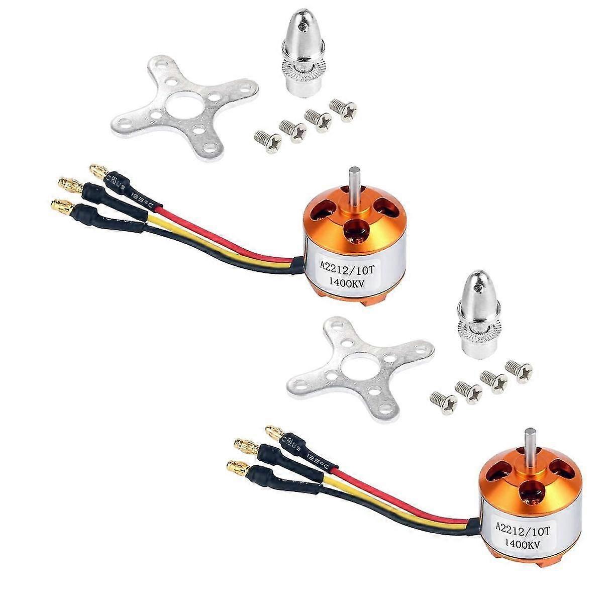 2 قطع 2212 1400KV فرش Outrunner موتور مع جبل 10T لطائرات أرسي / ككمتالتي كوبتر 4/6 المحور س