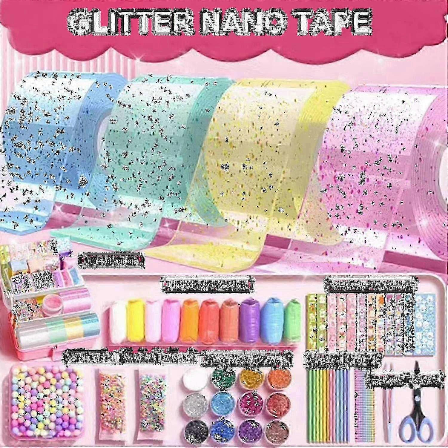 Nano Tape Bubble Kit For Kids - Non-toxic Nano Tape And Diy Bubble Maker For Family Fun (transparent