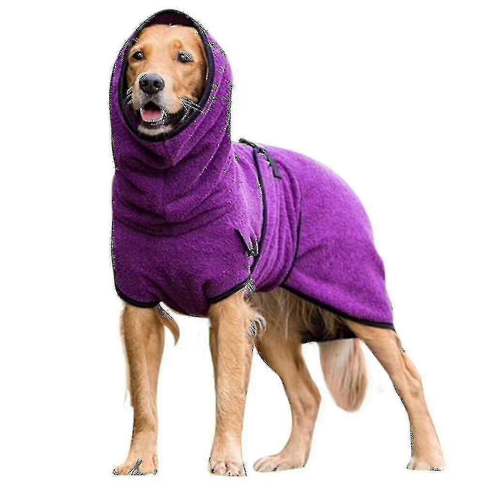 Pet Dogs Bathrobe Clothes Towelling Bathrobe Absorbent Coat Apparel_a1302