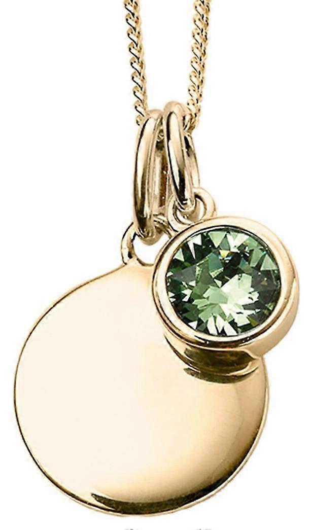 Beginnings August Crystal Birthstone Pendant - Gold/Green