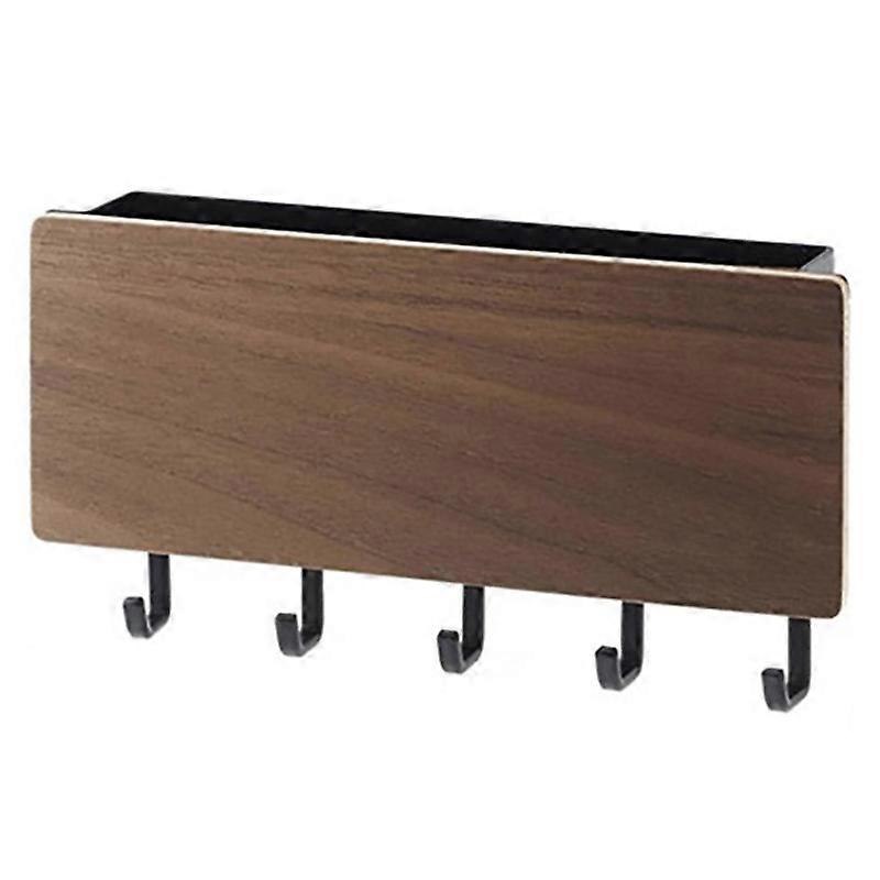 Type B 5-Hook Design Wall-mounted Home Entryway Key Hanging Shelf Sundries Storage Rack