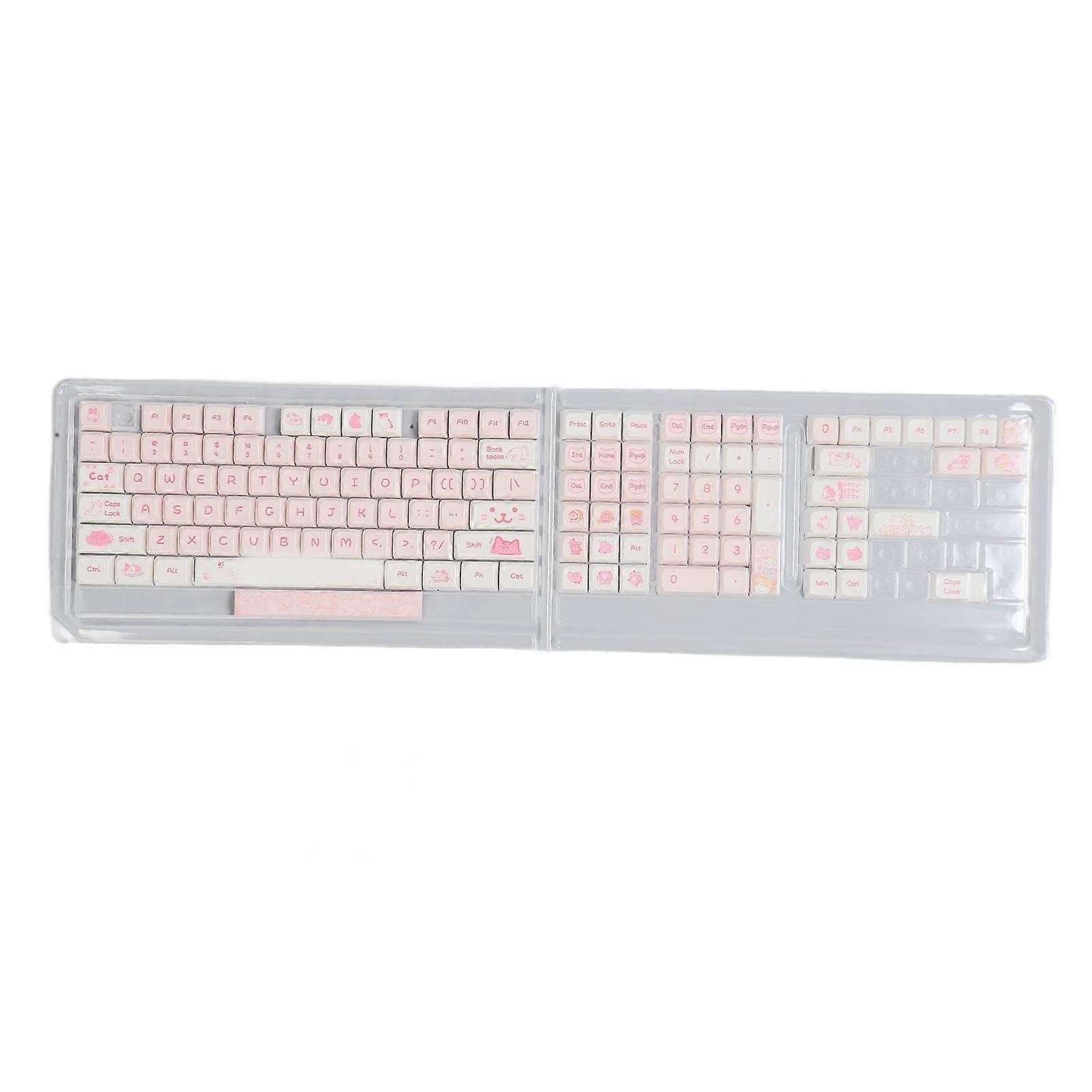 PBT Keyboard Keycaps 133 Keys Cartoon Dye Sublimation Contrast Colors Mechanical Keyboard Keycaps for PC Gaming DIY