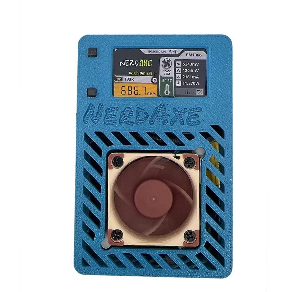 NerdAxe Miner 500Gh/S BM1366 ASIC Chip Nerdminer Bitaxe BTC Miner Solo Lottery Miner Super Silent F