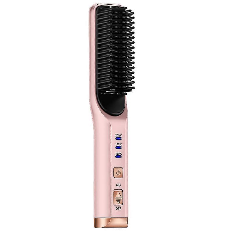 2 In 1 Curling And Straightening Dual-Use Mini Multi-Function Hair Straightener, Colour : Pink