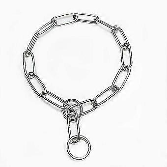 Stainless Steel Dog Collar Pet Training P Chain Big Dog Anti-bite Necklace Anti-rush Collar Telescopic (3pcs, Silv VSB