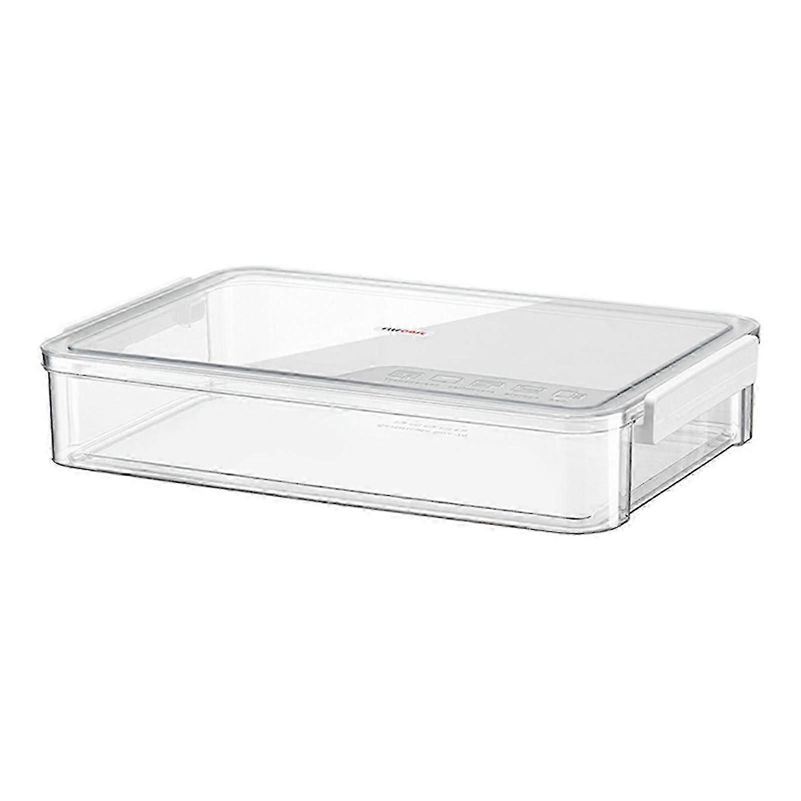 Transparent Storage Box with Lid Latching Modular Stackable Storage Bins