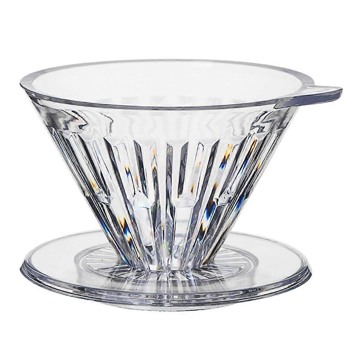 Plastic Coffee Dripper Hand-Brewed Coffee Filter Cup Pour over Coffee Sharing Pot 2-4 Cups Optimal